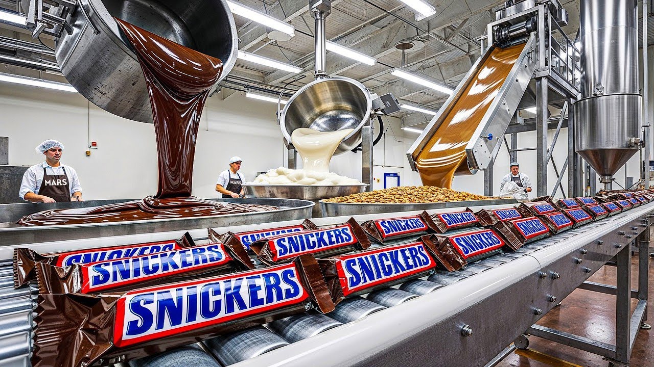 How Snickers Are Made in a Factory | Inside the Largest Snickers Factory | Process Vision