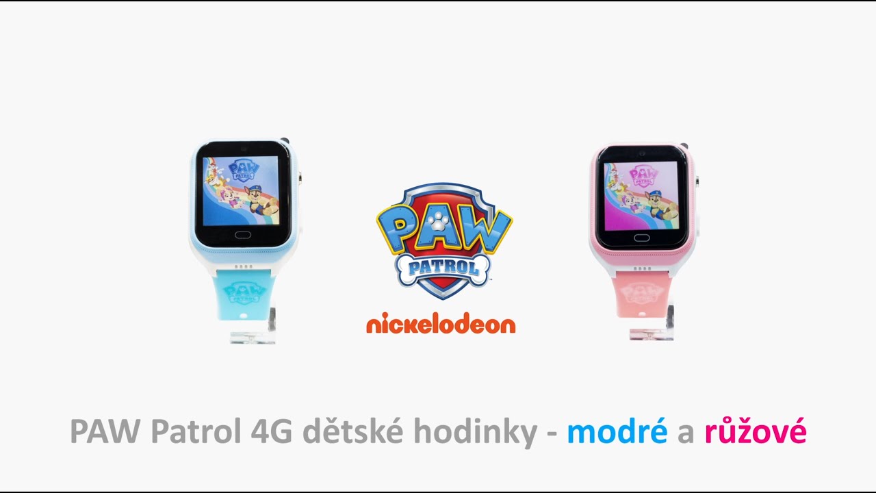 PAW Patrol 4G dětské hodinky - modré a růžové (Czech)