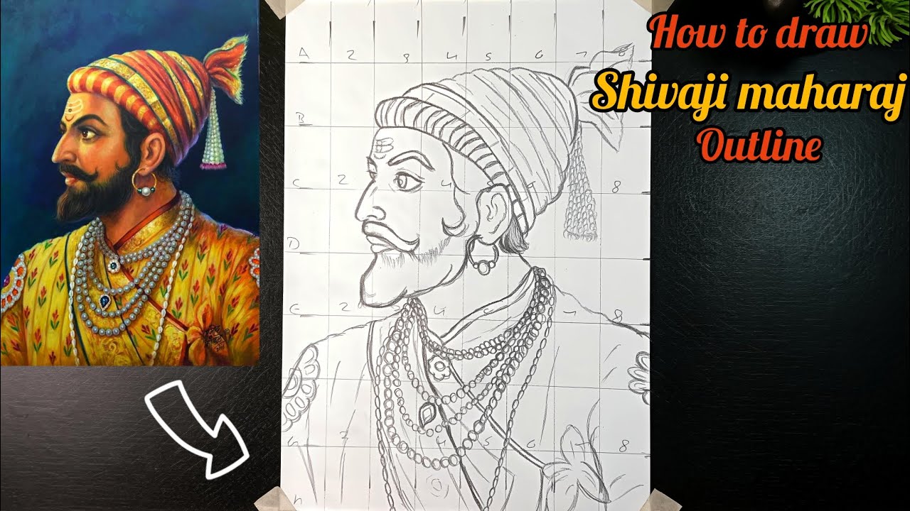 ||🔥Chhatrapati Shivaji Maharaj outline drawing🔥|| step by step easy to draw|| Shivaji Maharaj🥵|| 