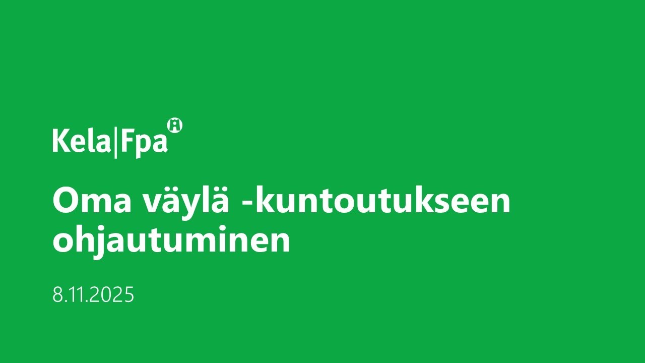 Oma väylä -kuntoutuksen myöntäminen toteutuu vuoropuheluna