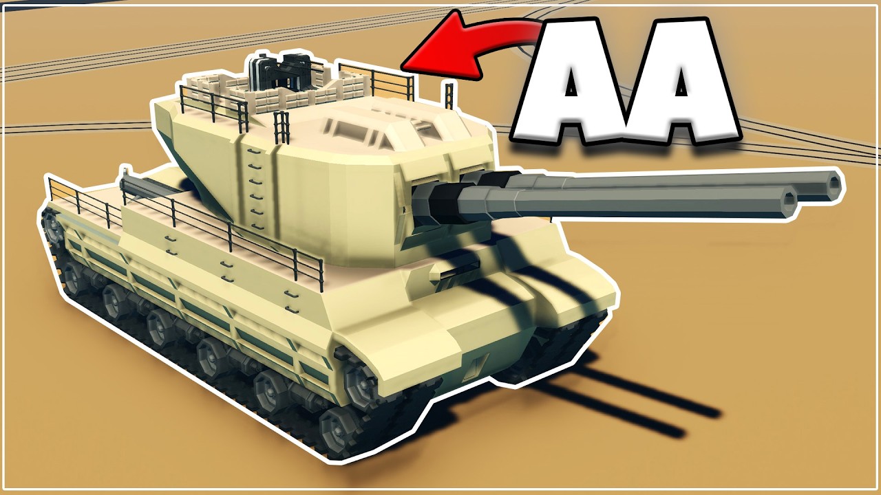 AA ON TOP OF THE HUGE TURRET FOR THE BIGGEST AMPHIBIOUS TANK!