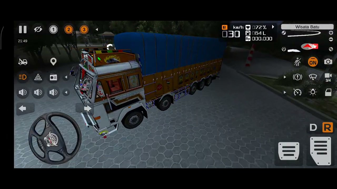 Ashok Loyalan truck drive in Bus simulator Indonesia game play