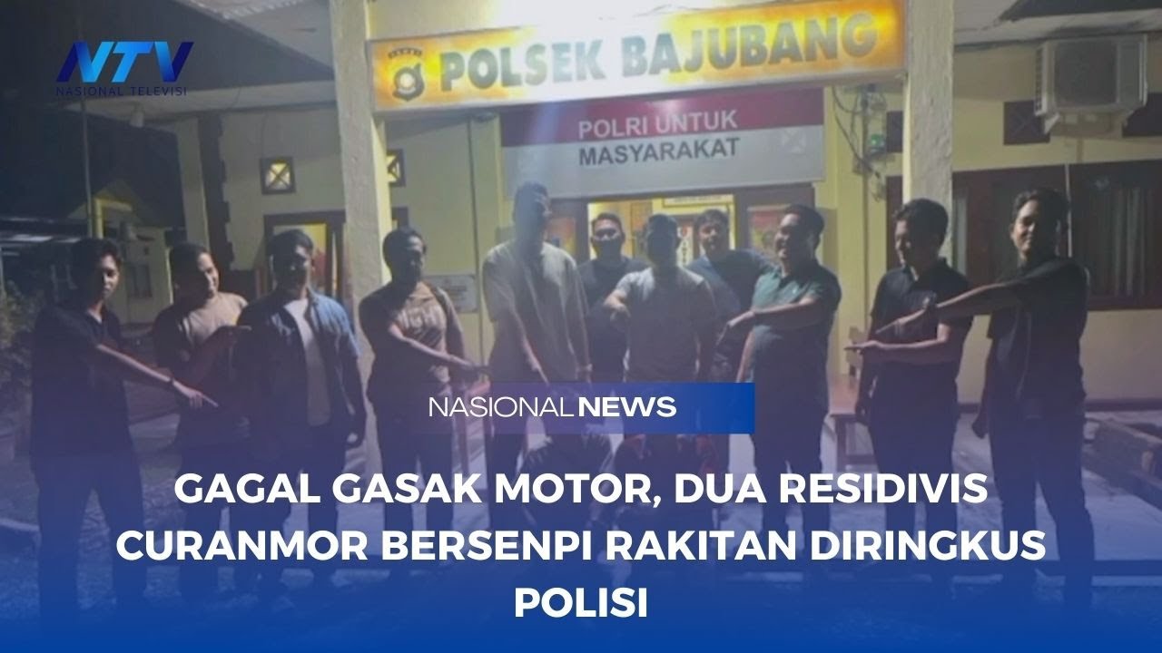 GAGAL GASAK MOTOR, DUA RESIDIVIS CURANMOR BERSENPI RAKITAN DIRINGKUS POLISI