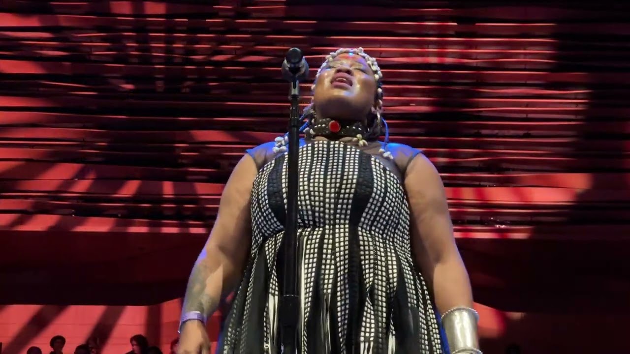 Thandiswa Mazwai performs at  Global Fest 2024, Wu Tsai Theater Lincoln Center NYC. Jan. 14, 2024