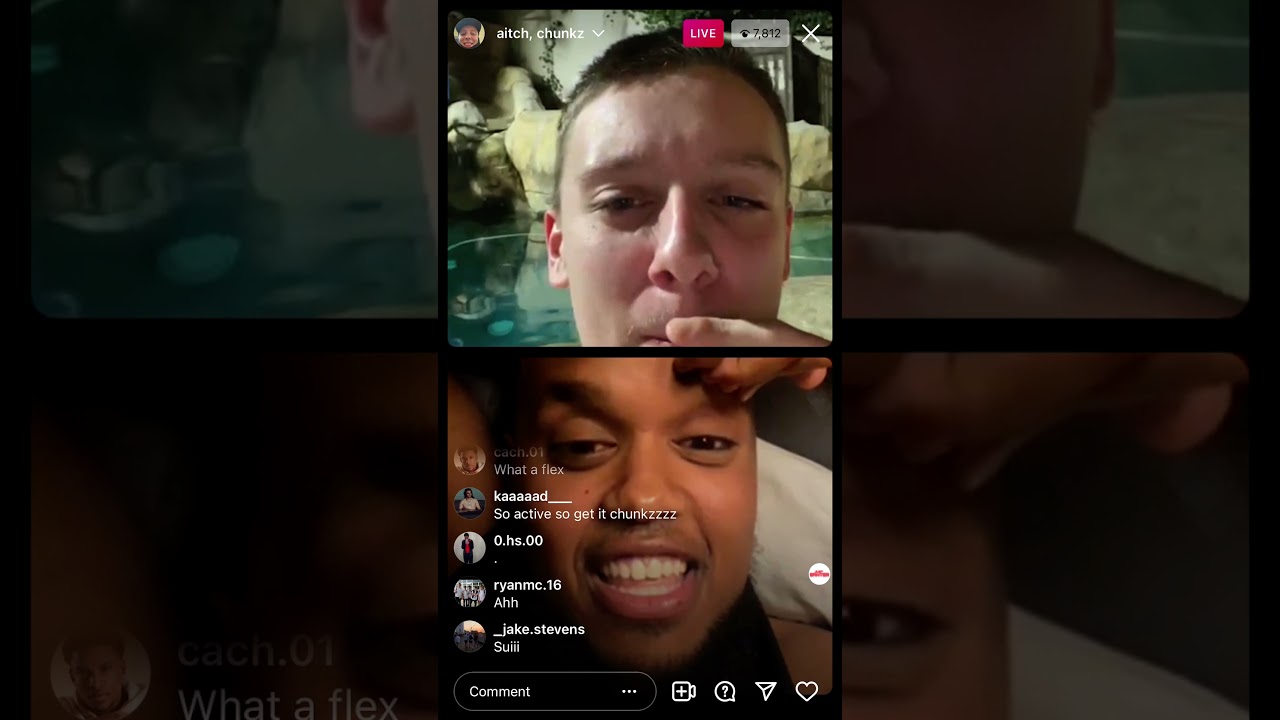 Chunkz and Aitch plan a California trip together on Instagram live