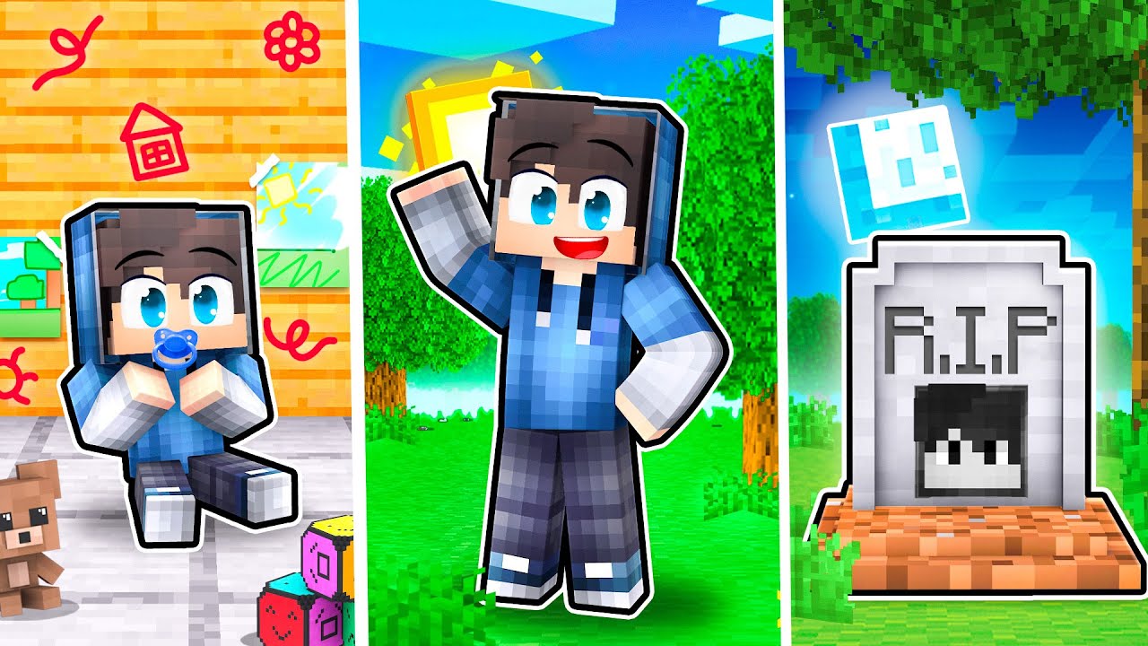 Můj ŽIVOT od NAROZENÍ do SMRTI v Minecraftu!