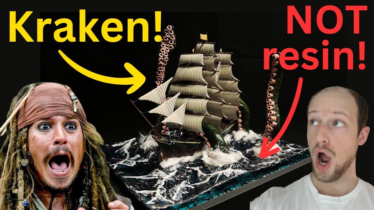 How to make a kraken attack diorama WITHOUT resin!