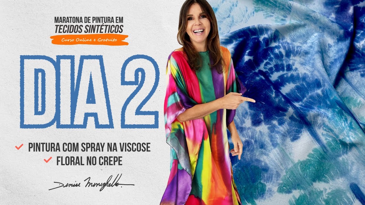 Aula 02 - Maratona de Pintura em Tecidos Sintéticos.