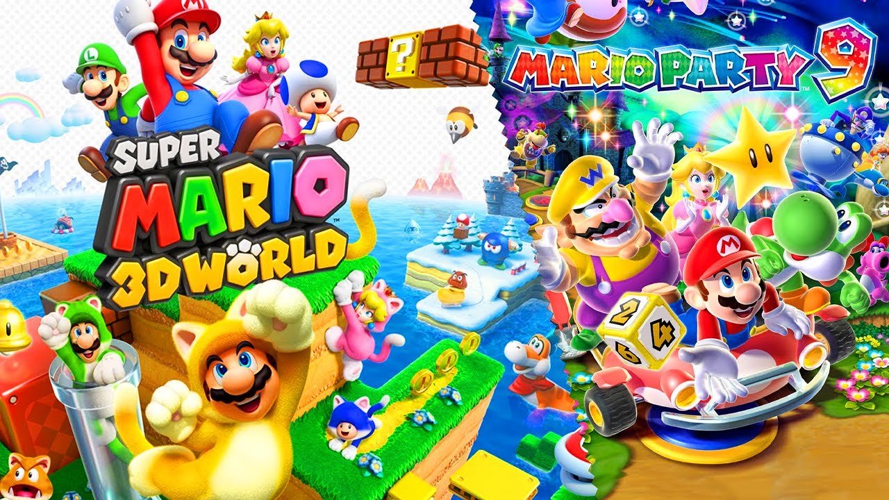 Super Mario 3D World + Mario Party 9 - Full Game Walkthrough