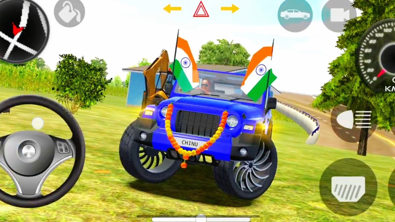 Синий 💙 Thar 4x4 Indian Cars Simulator 3D Thar Game Play