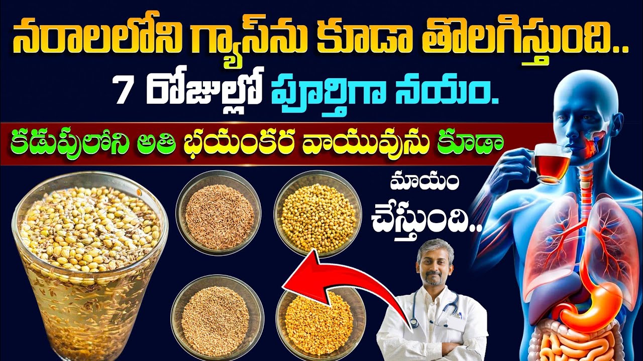 నరాలలోని గ్యాస్ కూడా పూర్తిగా తొలగిస్తుంది 😲 | 7 రోజుల్లో కడుపు వాయువు మాయం | Gas Relief Remedy