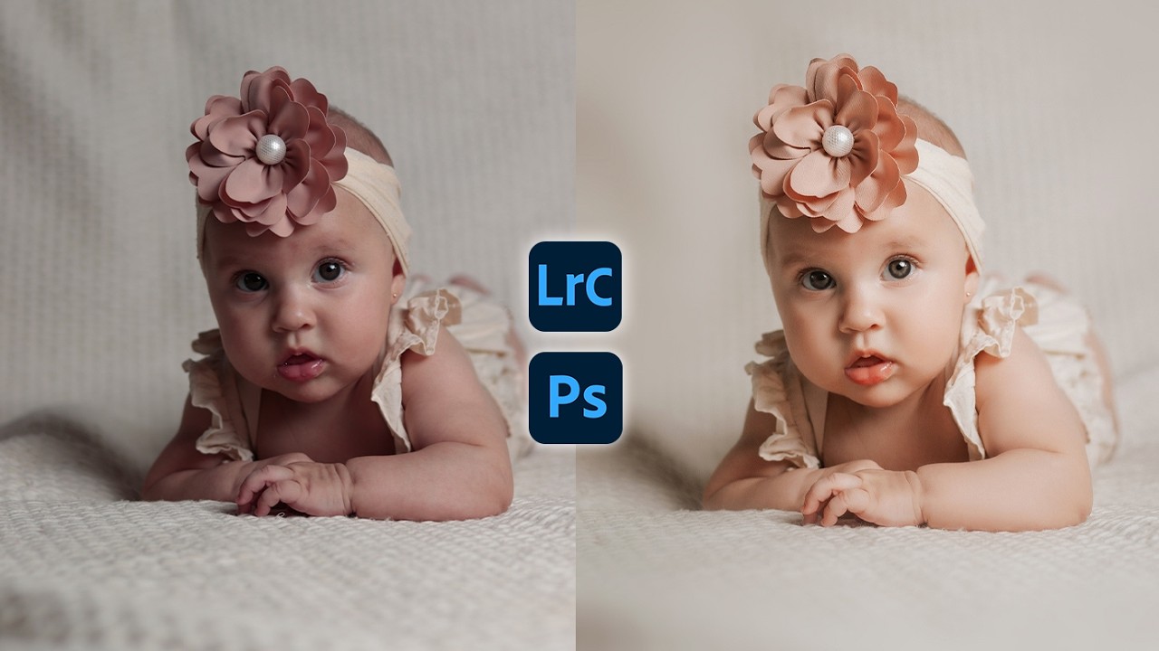 👶 COMO EDITAR FOTOS de BEBÉS en Lightroom & Photoshop 2024 | Fotografía Newborn