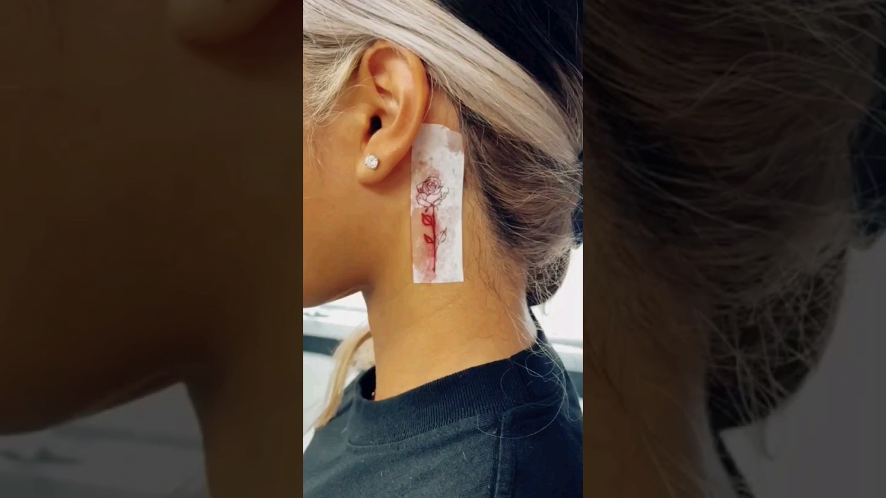 Behind The Ear Tattoo #shortsfeed #shorts #youtubeshorts