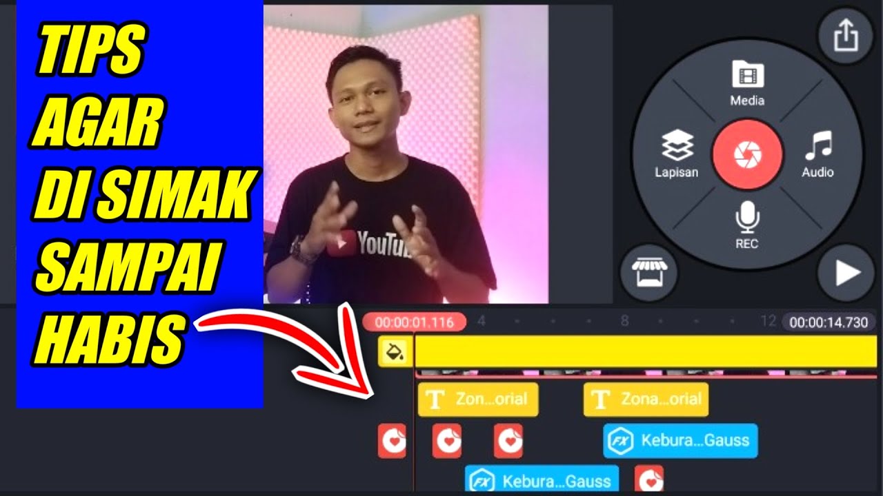 Cara mengedit video YouTube di kinemaster untuk pemula agar disimak penonton