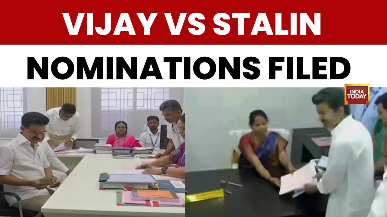 Tamil Nadu Election: Vijay Files Nomination From Perambur | Stalin From Kolathur In Tamil Nadu Polls