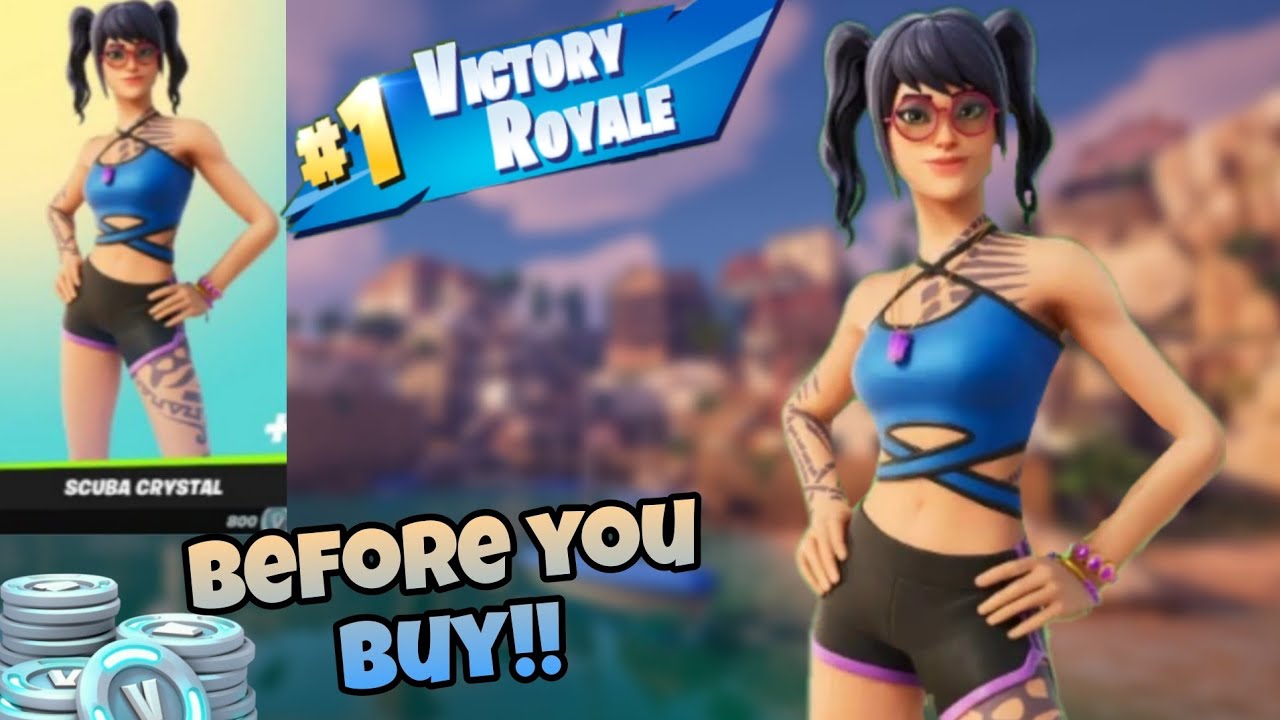 BEFORE YOU BUY!! Scuba Crystal Fortnite Skin Gameplay Full Game Win