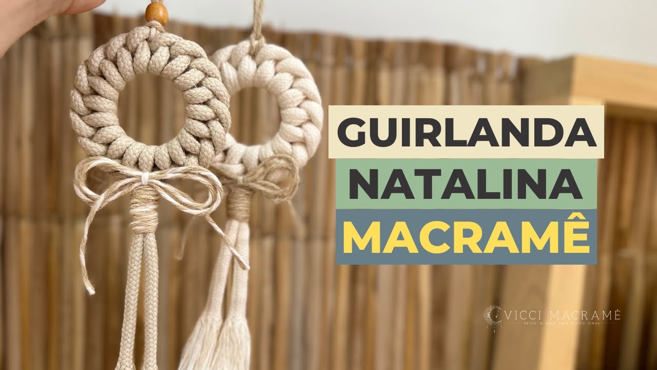GUIRLANDA DE NATAL MACRAME