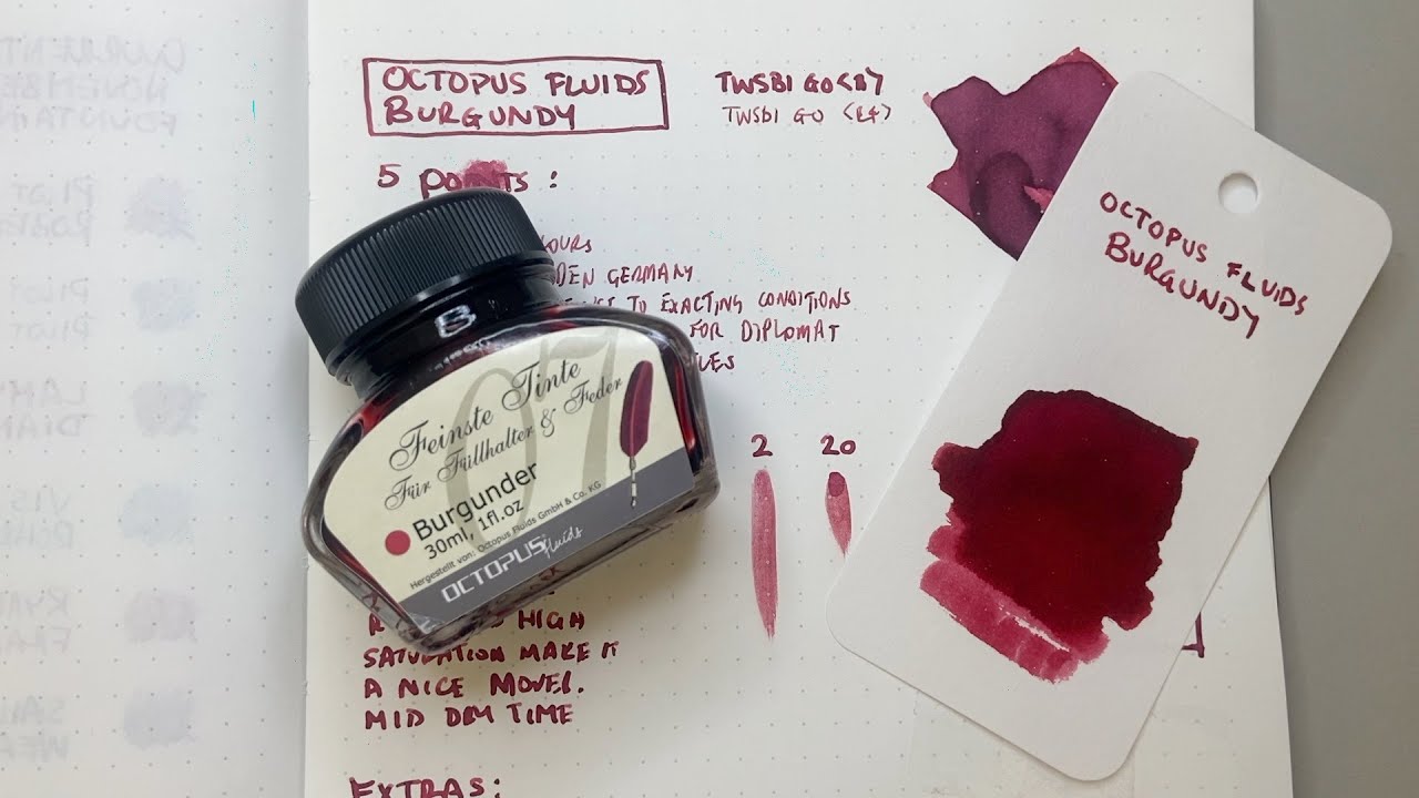 Octopus Fluids Burgundy Fountain Pen In kReview