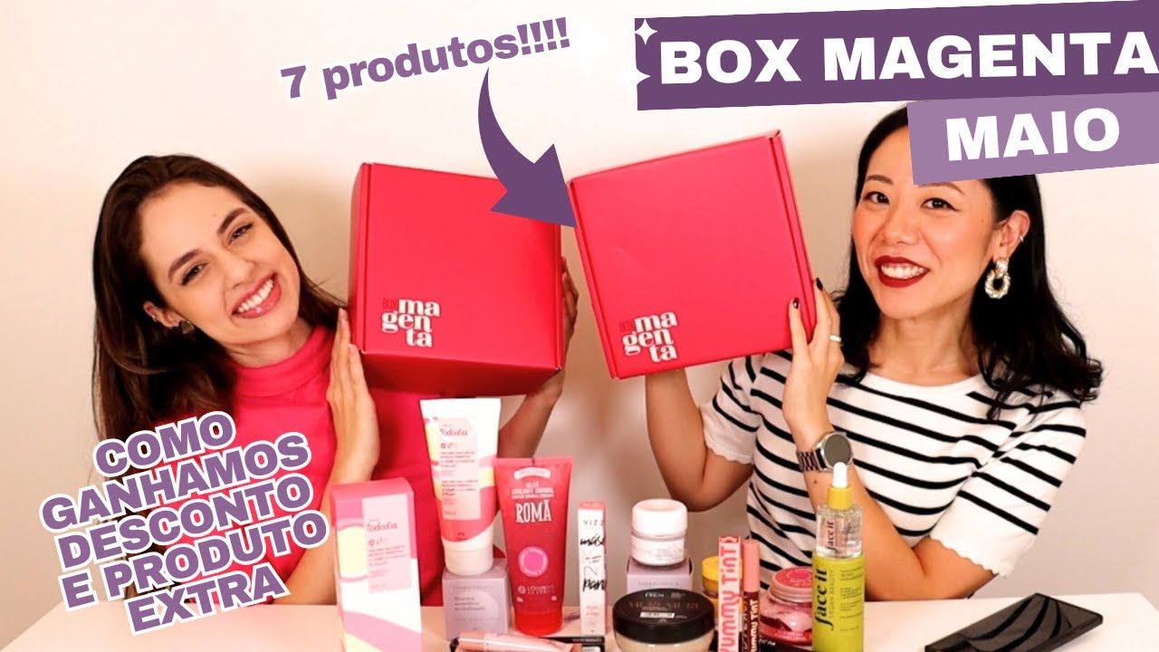 Unboxing BOX MAGENTA de MAIO + CUPONS | Paulinha e Nina ✨️ FOUND SP