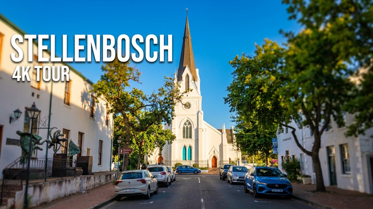 Church Street Stellenbosch 4K Walking Tour - South Africa's Historic Heart