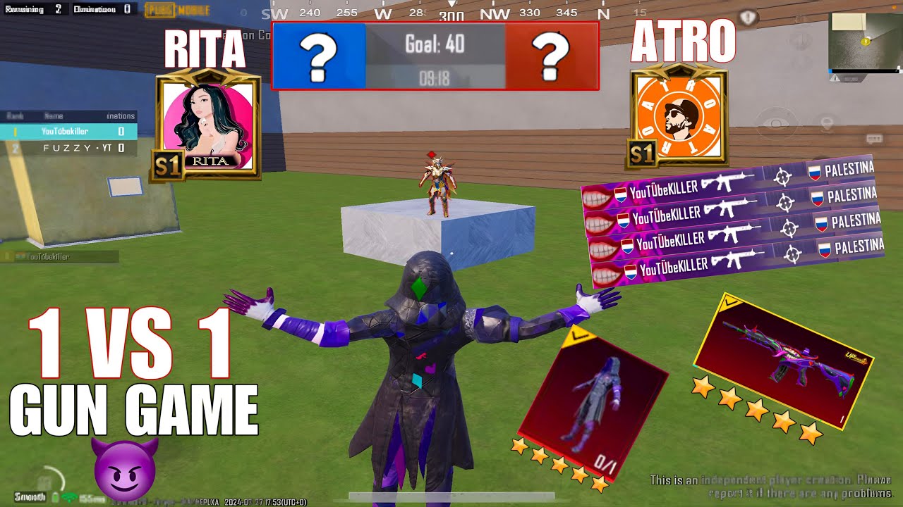 BEST FUNNY😂WOW GAMEPLAY WITH ATRO AND RITA😱1VS1 GUN GAME DEATH MATCH🔥SAMSUNG,A7,A8,J4J5,36,J7