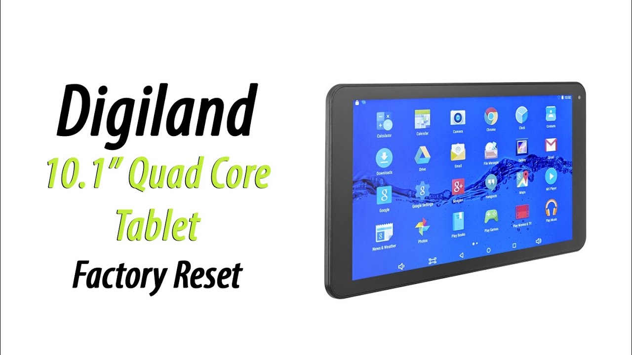 Digiland 10.1 Tablet DL1008M | How to Factory Reset