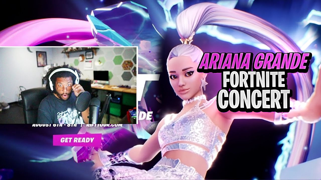 Ariana Grande concert in FORTNITE!!!! LIVE REACTION!!