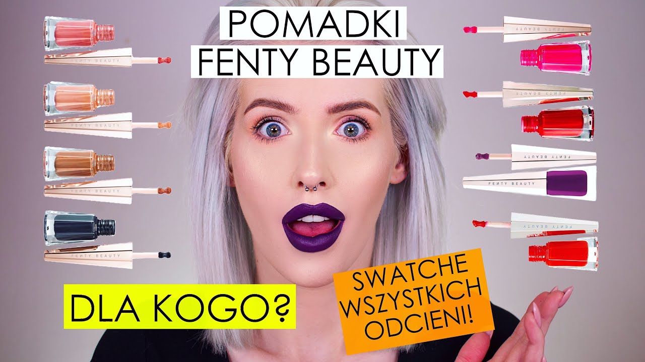 WSZYSTKO O POMADKACH FENTY BEAUTY- SWATCHE I OPIS 8 KOLORÓW 💋