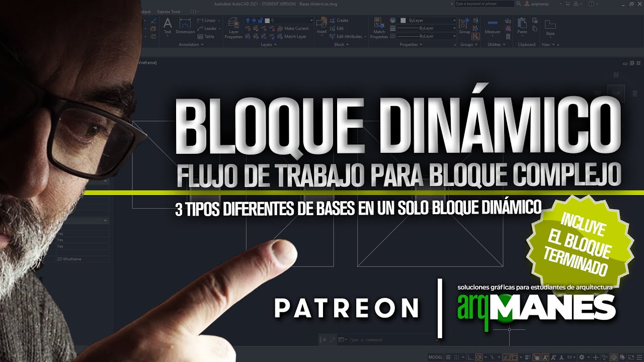 BASE de HORMIGON | Bloque DINAMICO AUTOCAD | centrada esquina medianera | Zapatas