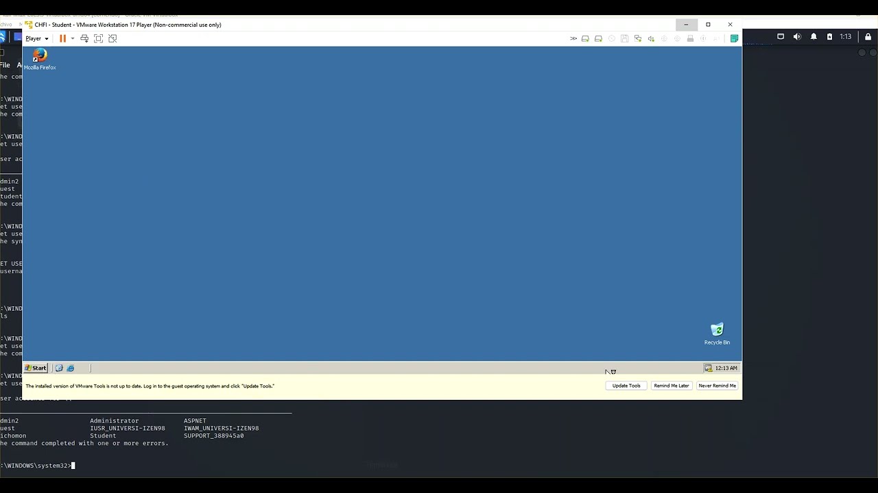 CHFI student máquina resuelta con metasploit - añadir usuario con netuser