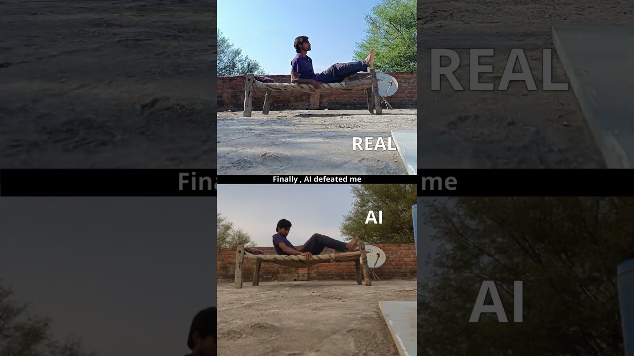 AI copied me but .....💀 #viip #realvsai