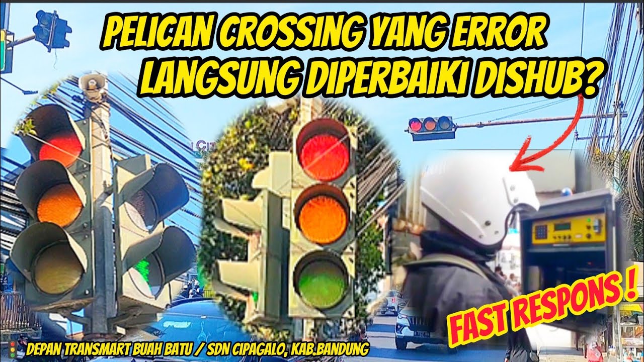 PELICAN CROSSING YG ERROR DEPAN TRANSMART BUAH BATU BDG DIPERBAIKI DISHUB KAB.BANDUNG? FAST RESPON!