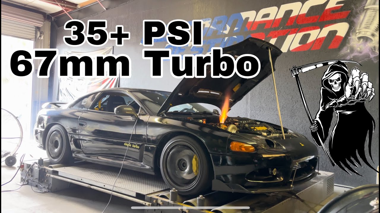 3000GT goes high boost on big turbo (Street Pulls)