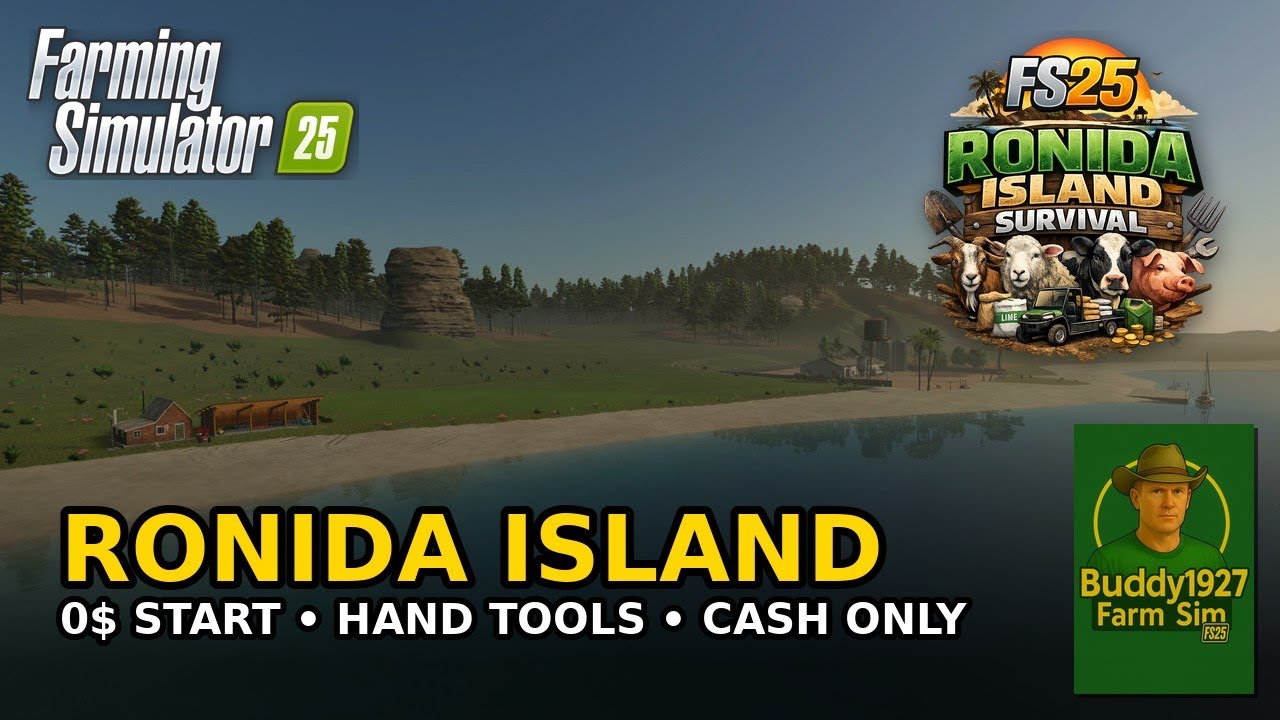 FS25 LIVE: U.S. Government Island Project — Start With Hand Tools, End With Livestock Empire