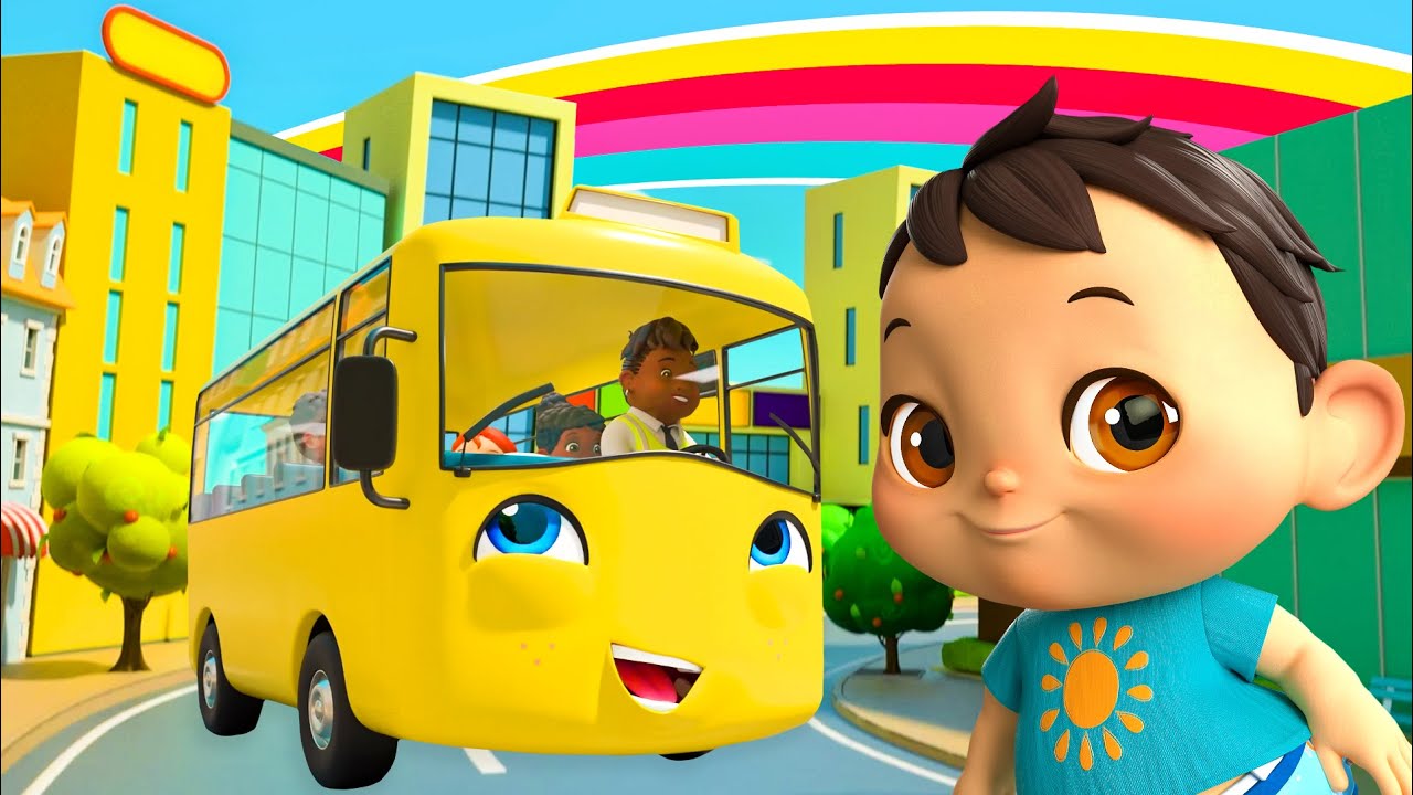School Bus Song - Wheels On The Bus | Lellobee 🐝 | Nursery Rhymes For Kids