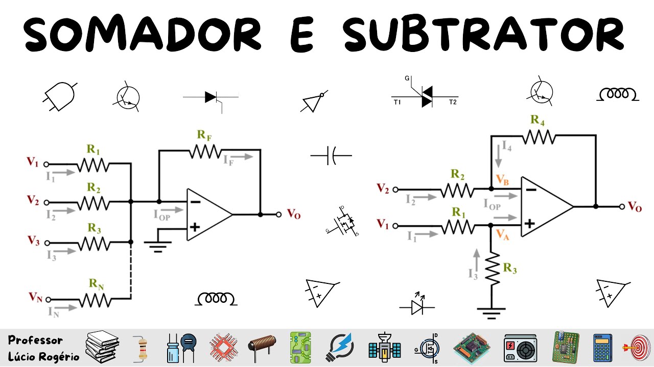 AMP-OPS: Somador Inversor  -  Subtrator ou Diferencial