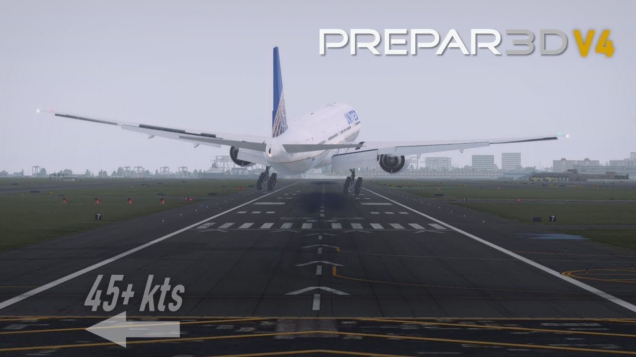 [P3Dv4] - AWESOME CROSSWIND Landings Part 4
