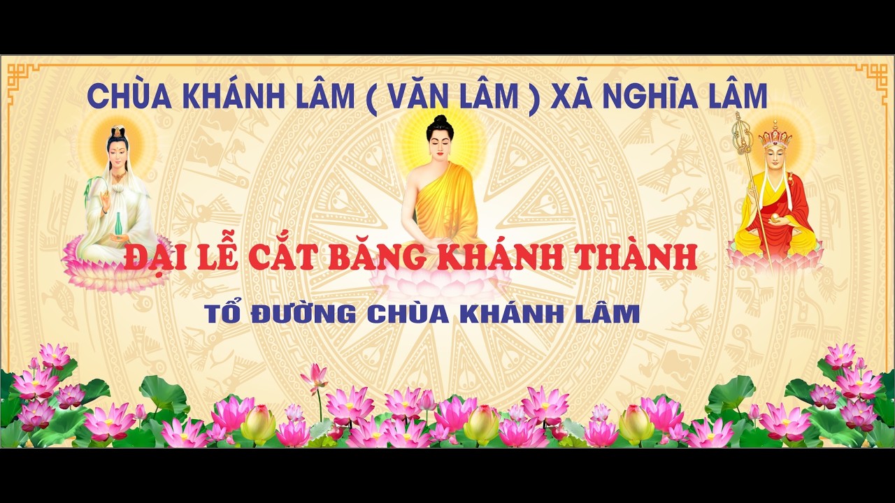 Lễ cắt băng khánh thành  tổ đường chùa Khánh Lâm xã Nghĩa Lâm