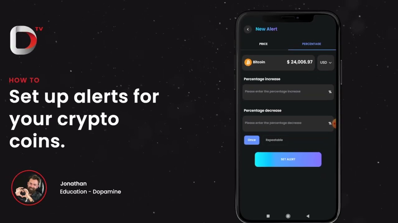 How to Set Alerts for your Favorite Crypto Coins in Dopamine App