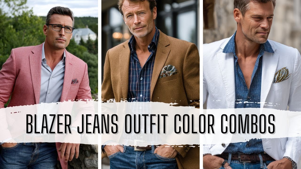 Blazer & Jeans Outfit Ideas for Men Over 40: Timeless Color Combos You'll Love