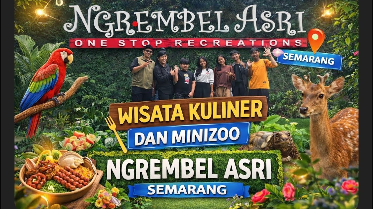 🔴#421 WISATA NGREMBEL ASRI Semarang ‼️ Ada Kolam Renang, Minizoo, Taman DIno, Kuliner, Pasar Kembang