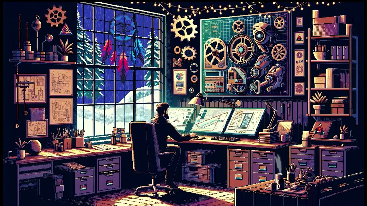 LoFi Mechanical Engineering - Cozy Winter Vibes 3 Hours - Prismier LoFi
