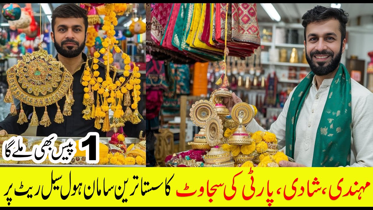 Biggest Mehndi Decoration Items Wholesale Shop | Mehndi Thaal Decoration | Cheapest  Mehndi Item