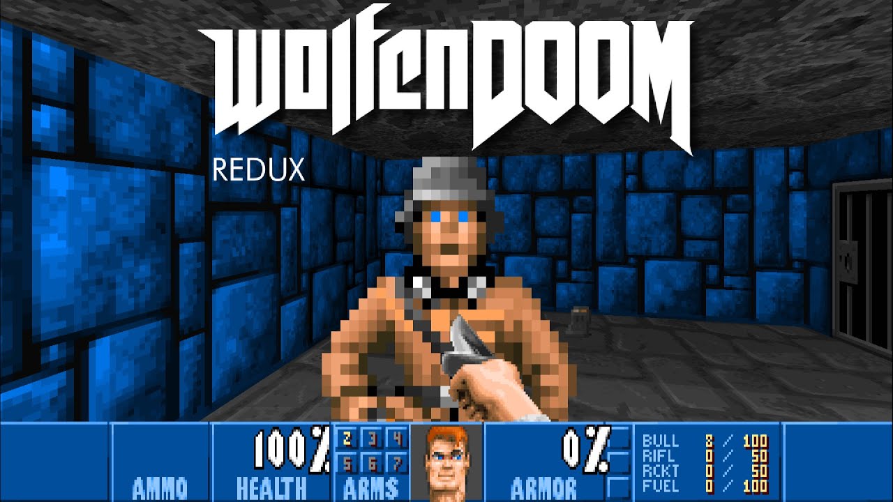 [Без комментариев] WolfenDOOM Redux: Эпизод 1, этажи 1 и 10