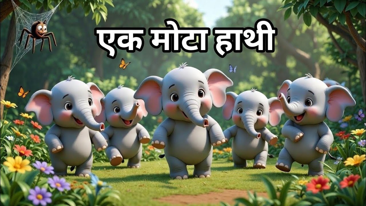 Ek Mota Hathi | एक मोटा हाथी | Hindi Nursery Rhymes for Kids | Chanda Mama Rhymes