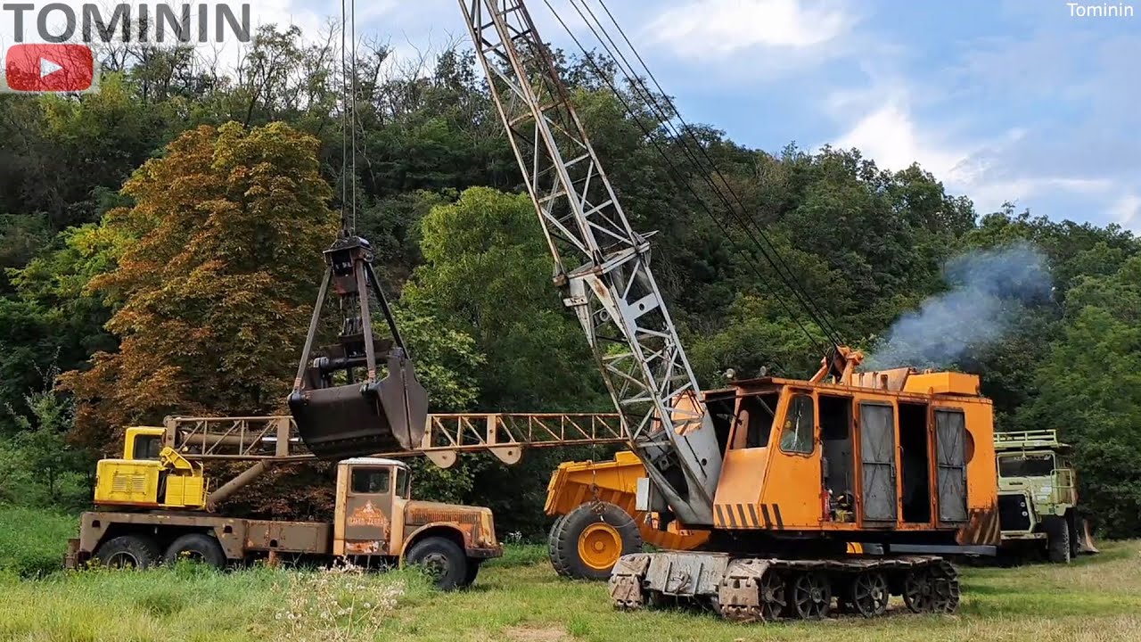 Historic machine | Solvayovy lomy 2021 ⚒ | Lanový bagr RY1 🔨 Tatra 111 🔨 Důlní vlaky