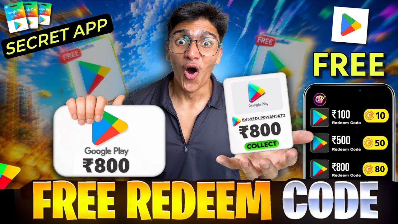 GET FREE ₹800 REDEEM CODE INSTANT | REDEEM CODE FREE |HOW TO GET GOOGLE PLAY STORE REDEEM CODES FREE