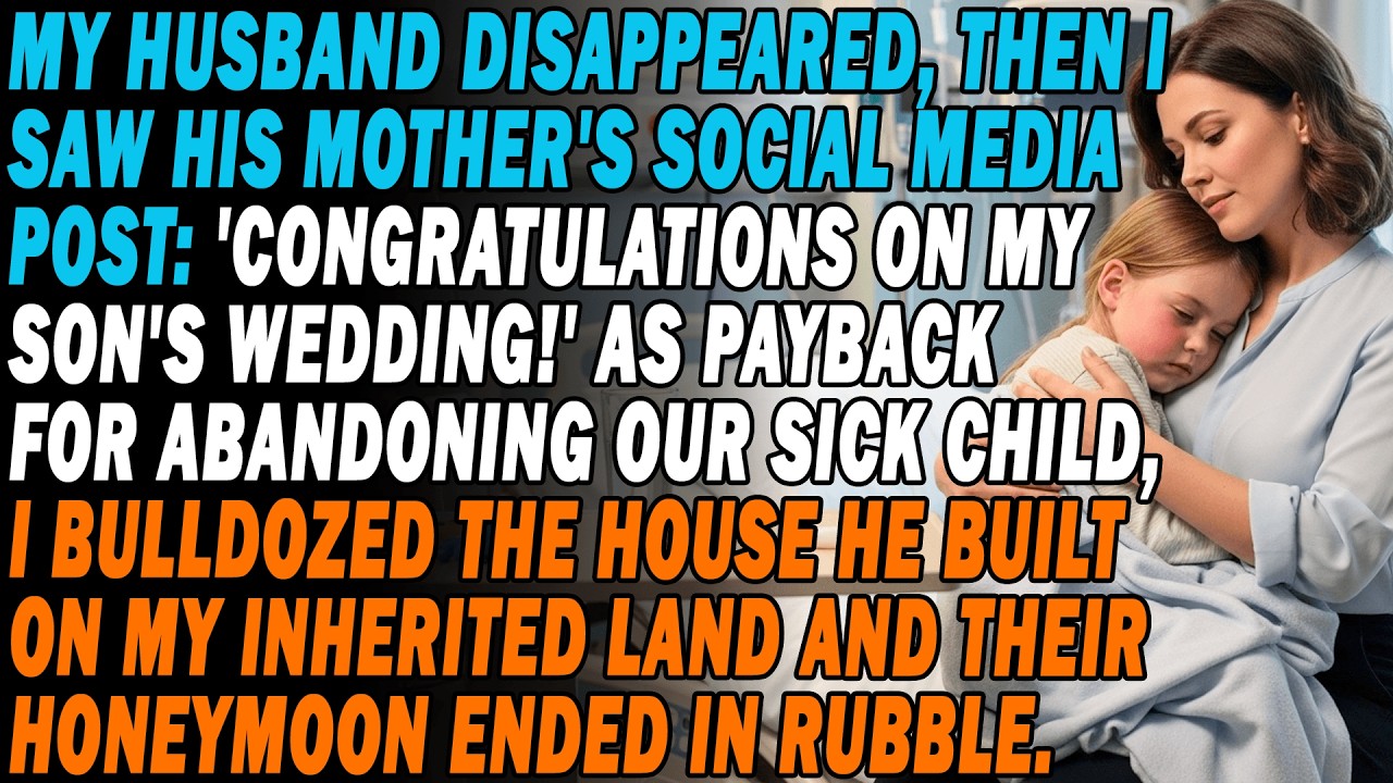 My Husband Gone💔MIL Posted Wedding Pics🤒He Left Our Sick Child🤒🚜So I Bulldozed His House On My Land🏠