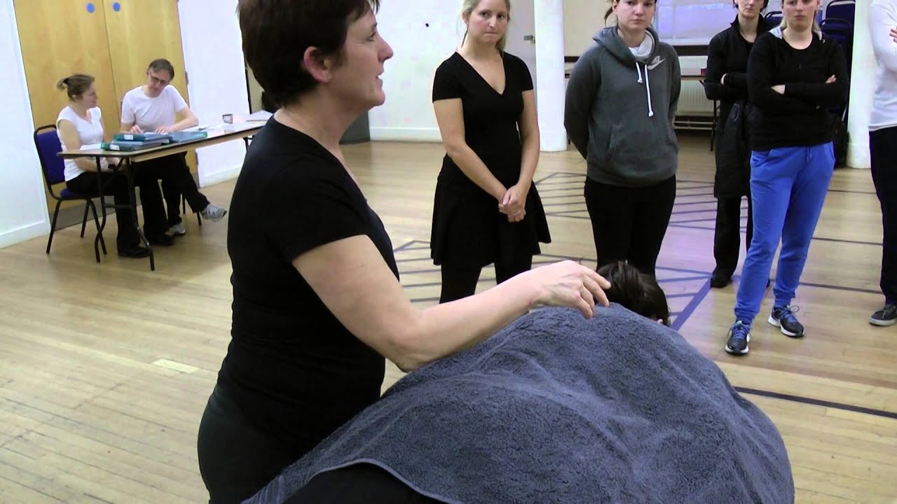 Deep tissue on back through towel