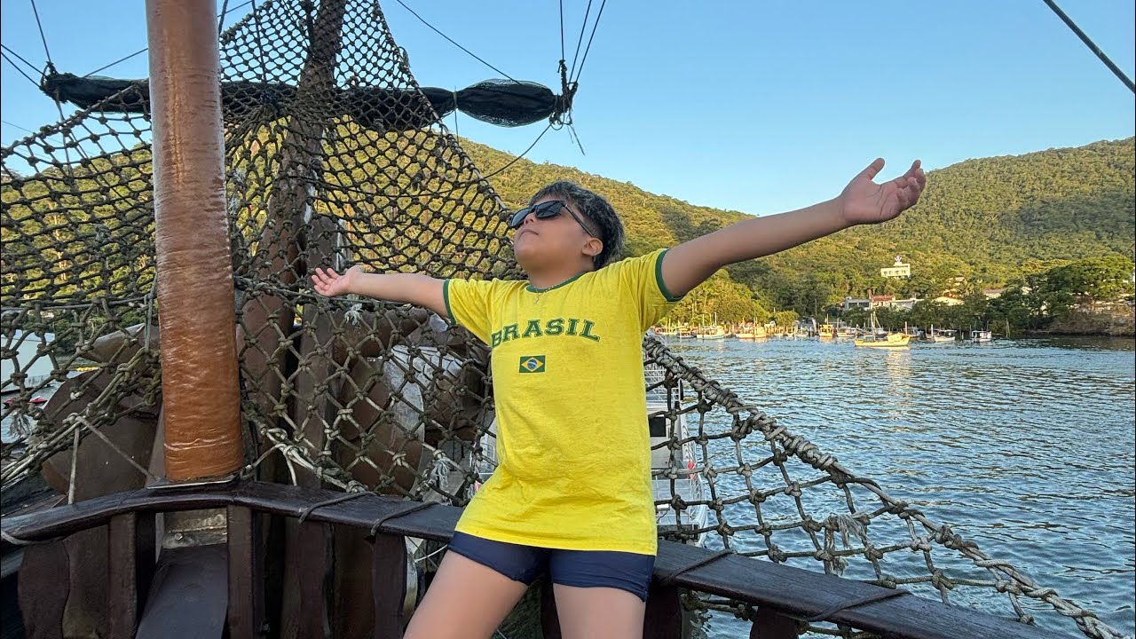 🏴‍☠️🏖️🇧🇷BARCO PIRATA y PLAYA LARANJEIRAS EN BRASIL 